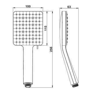 Душевая лейка Swedbe Hermes 5120B чёрный